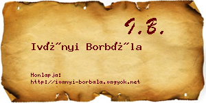 Iványi Borbála névjegykártya